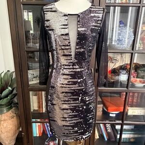 Bebe, Sequin Micro Mini, size S